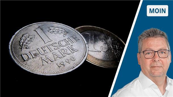 Spannende Entdeckungsreise: Was Ihr Vorratskeller alles preisgibt Ein 1-DM-Geldstück und ein-1-Euro-Geldstück