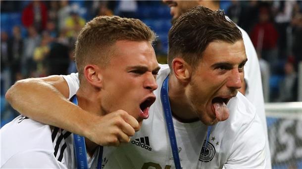 Dankbarer Goretzka ist Nagelsmanns Zusatz-Komponente 2017 holte Goretzka (r.) mit Kimmich den Confed-Cup-Pokal.