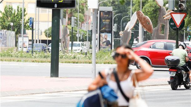 45 Grad Celsius zeigt das Thermometer im spanischen Murcia an.