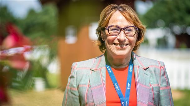 70. Elmloher Reitertage 2021. Turniertag Freitag. Im Bild: Dr. Evi Eisenhardt ist Fünf-Sterne-Richterin. Foto: Hartmann