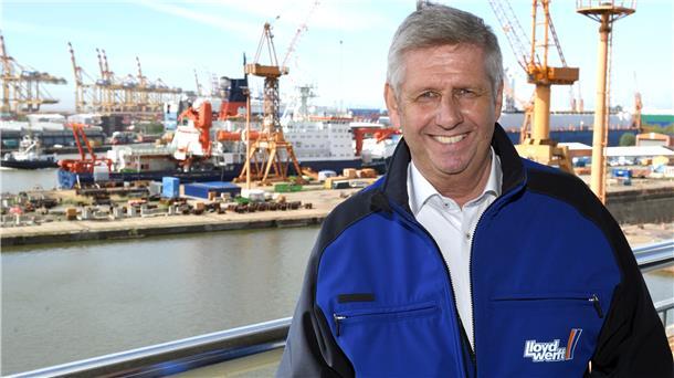 Abschied von der Lloyd Werft: Rüdiger Pallentin.