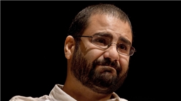 Ägyptens führender pro-demokratischer Aktivist Alaa Abdel-Fattah während einer Konferenz an der American University im März 2019.