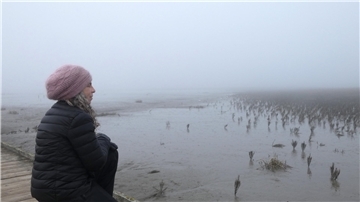 Alice Abed el Sayed liebt das Wattenmeer und hat es zum Thema ihrer Kunst gemacht.