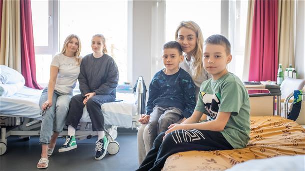 In Geestland gibt es eine Vorliebe für ukrainische Flüchtlinge Ukrainische Flüchtlinge in der Ameos Seepark-Klinik Geestland