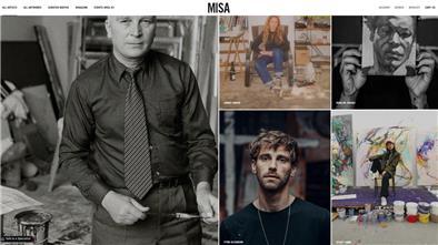 Als Maler angekommen: Fynn Kliemann wird auf der Webseite der digitalen Kunstmesse misa.art mit einem Foto geadelt.