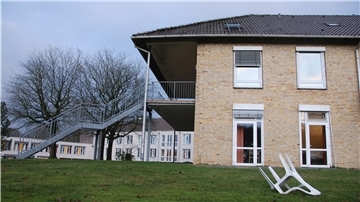 Ameos Klinikum Seepark Geestland: Dort, wo dereinst das Hospiz eröffnen soll, ist derzeit noch die „Familienoase“ des Fördervereins FRED unterbracht.