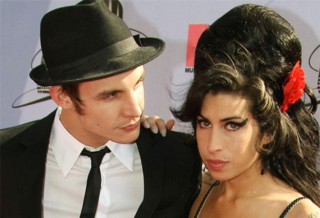 Berühmte Breakup-Alben der Popmusik Amy Winehouse und ihr Ehemann Blake Fielder-Civil im Jahr 2017.