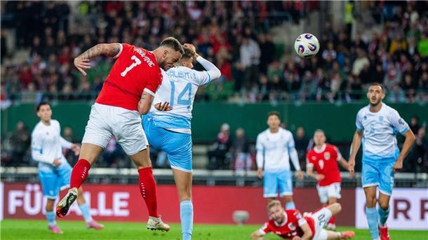 Arnautovic erzielte gleich vier Tore beim 10:0 der Österreicher gegen San Marino.