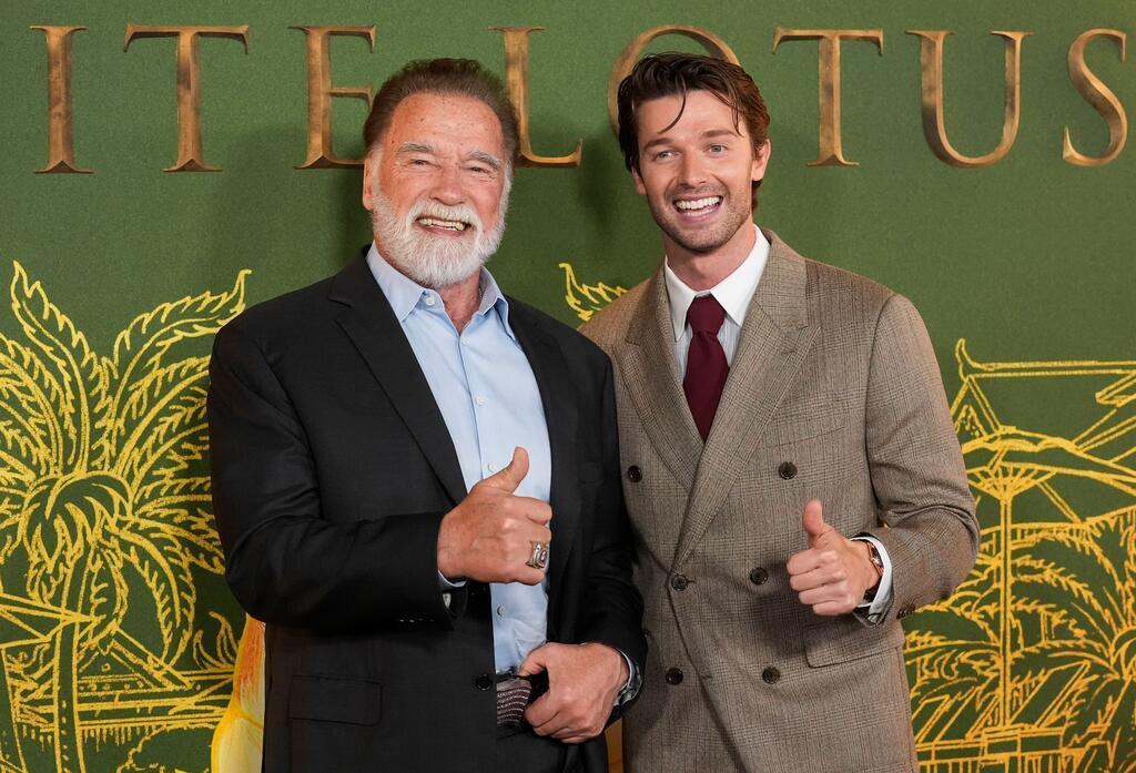 Arnold und Patrick Schwarzenegger bei der Premiere von „The White Lotus“ in Los Angeles am 10. Februar. (Archivbild)