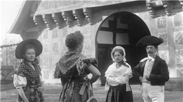 Artländer Trachtenfest 1905 - eine historische Aufnahme von Hans Müller-Brauel.