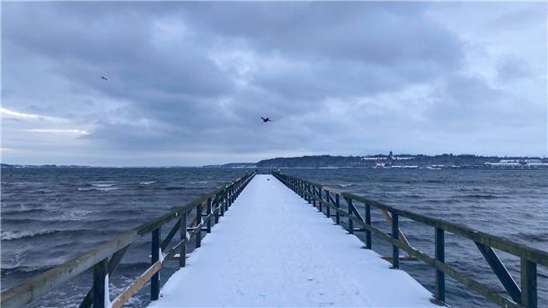 Auch an der Ostsee hat es geschneit.