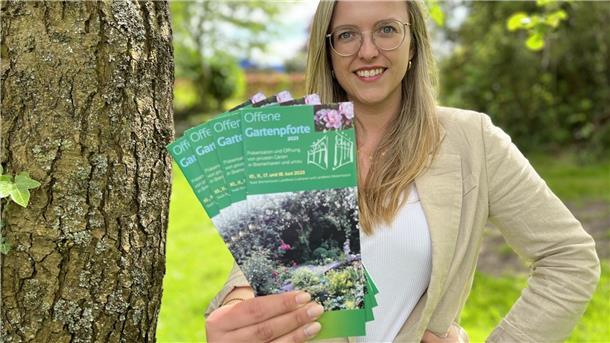Offene Gartenpforte 2023: Diese 30 Gärten in der Region können besucht werden Klimaschutzmanagerin Katharina Koop rührt noch einmal kräftig die Werbetrommel für die „Offene Gartenpforte".
