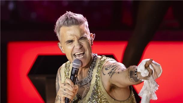 Diese Legenden stehen 2025 auf deutschen Bühnen Auch Popstar Robbie Williams kommt nach Deutschland. (Archivbild)