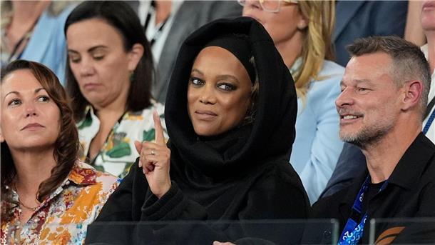 Auch US-Model und TV-Moderatorin Tyra Banks schaute beim Halbfinale zu