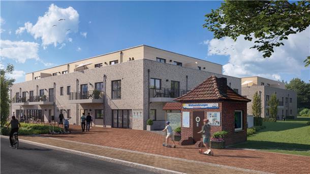 Auf der Westseite der Nordseeallee direkt neben dem kleinen Wattführerhäuschen baut Robeo zwei Appartementhäuser mit Ferienwohnungen.