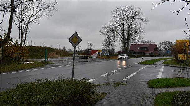 Straße bei Regen