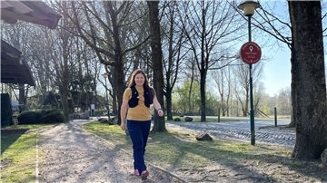 Stefanie Lüdke beim Wandern