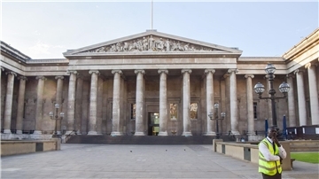 Außenansicht des British Museum in London.