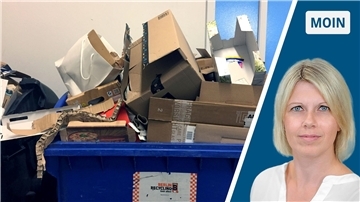 Aussortieren hilft: Kann man wirklich alles gebrauchen? Tüten und Kartons werden gerne für schlechte Zeiten aufbewahrt. 