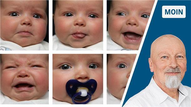 Babys können mit verschiedenen Gesichtsausdrücken amüsieren.