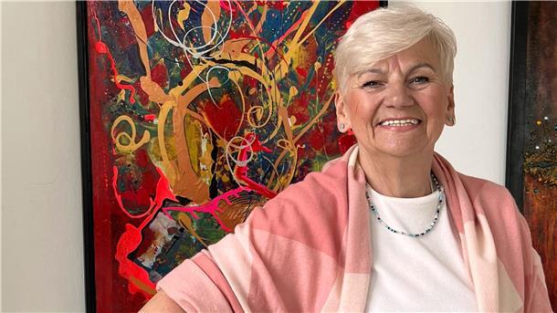 Barbara Kobus-Kath liebt die Welt der Farben: Ausstellung in Zevener Volksbank Barbara Kobus-Kath