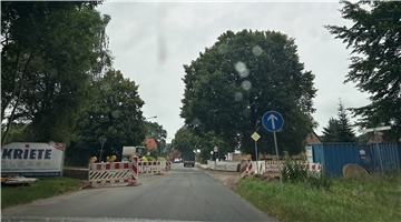 Baustelle am Ortsausgang in Kirchtimke in Richtung Tarmstedt.