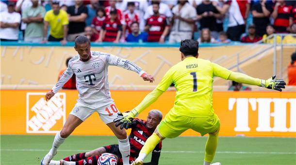 Bayern-Abschied ohne Tor: Leroy Sané scheitert an Flamengos Torwart.
