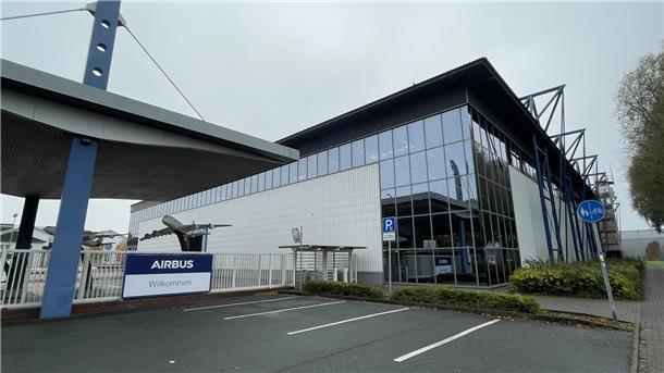 Eingang zum Airbus-Werk in Nordenham-Einswarden. 