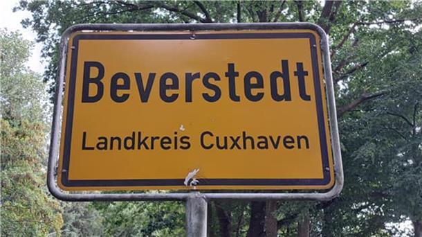 Ortsschild von "Beverstedt, Landkreis Cuxhaven"
