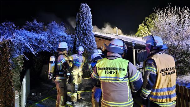 Feuer in Ferienhaussiedlung in Eckwarderhörne