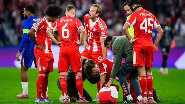 Beim FC Bayern musste Josip Stanisic (Mitte) am Mittwochabend verletzt ausgewechselt werden.