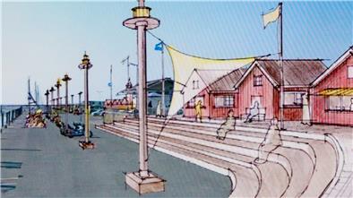 Eine Sitztreppe soll in Dorum-Neufeld als Übergang von der Hafenterrasse 1 zum Kutterhafen dienen.