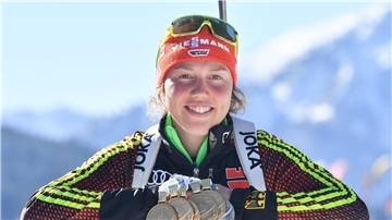 Biathletin Laura Dahlmeier schaffte bei der WM 2017 Historisches.