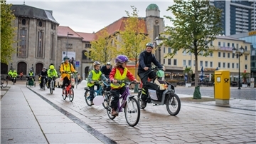 Radtour mit Kindern.