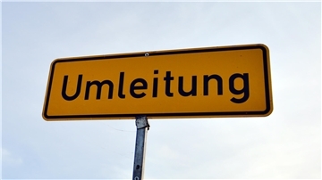 Für die ab Montag, 27. März gesperrte Hansestraße wird eine Umleitung eingerichtet.