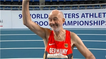 Helmut Meier bei der Hallen-WM im polnischen Torun