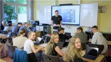 Die Klasse 8b von Holger Voigts an der Johann-Gutenberg-Schule engagierte sich sehr beim Thema "Fake News"