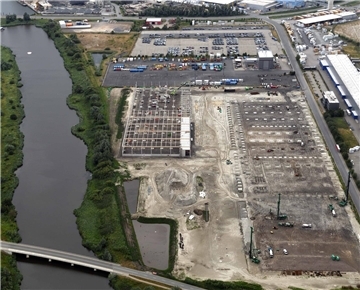 Luftfoto von der Baustelle