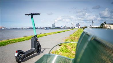 E-Roller-Garten: In Bremerhaven ist das Wäldchen auch im Winter grün