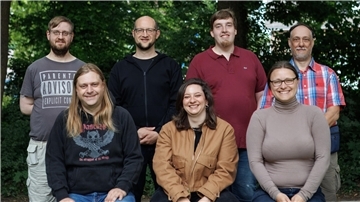 Der neue Vorstand des Linken-Kreisverbands Kevin Fröhlich, Stefan Klingbeil, Sebastian Wabnitz, Andy Böwe, Andreas Dutt, Johanne Kerker, Sünje Loës
