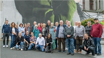 Freie Mitarbeiter der NORDSEE-ZEITUNG mit Redakteuren der NZ beim Treffen in Bremerhaven.