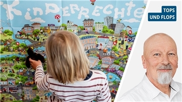 Kind vor Kinderrechte-Bild.