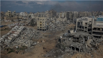 Bild der Verwüstung: Zahlreiche Gebäude im Gazastreifen liegen in Trümmern.