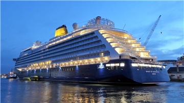 Warum dieses britische Kreuzfahrtschiff nach Bremerhaven kommt Bis Ende Januar liegt das Schiff in der Lloyd Werft.