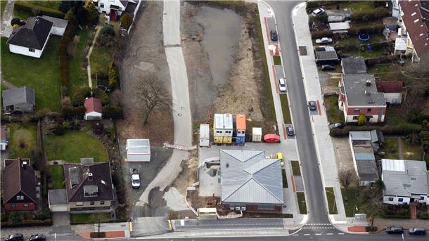 Immer neue Perspektiven: Frische Fotos vom Hafentunnel Blick auf die Baustelle.