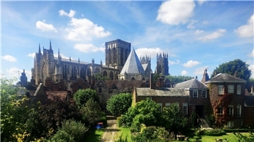 Blick auf die Kathedrale von York, eine der größten Kirchen in Europa.