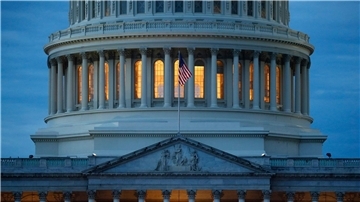 Blick auf die Kuppel des Kapitols in Washington.