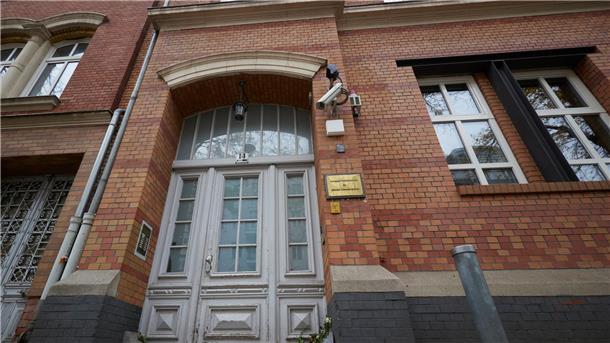 Wie damals? Zum 85. Jahrestag der Pogromnacht gegen Juden Blick auf die Synagoge in der Pestalozzistraße in Berlin-Charlottenburg.