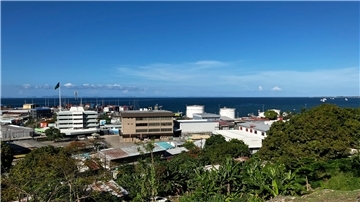 Blick über Honiara - die Salomonen im Südpazifik sind von einem massiven Erdbeben erschüttert worden.