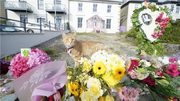 Blumen vor dem ehemaligen Haus der irischen Sängerin Sinéad O’Connor.